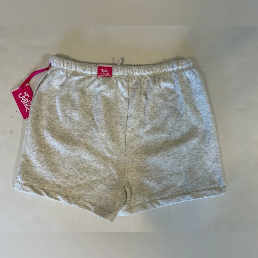 Justice Gray Multicolor Graphic Shorts Size XL Plus (16P-18P) NWT